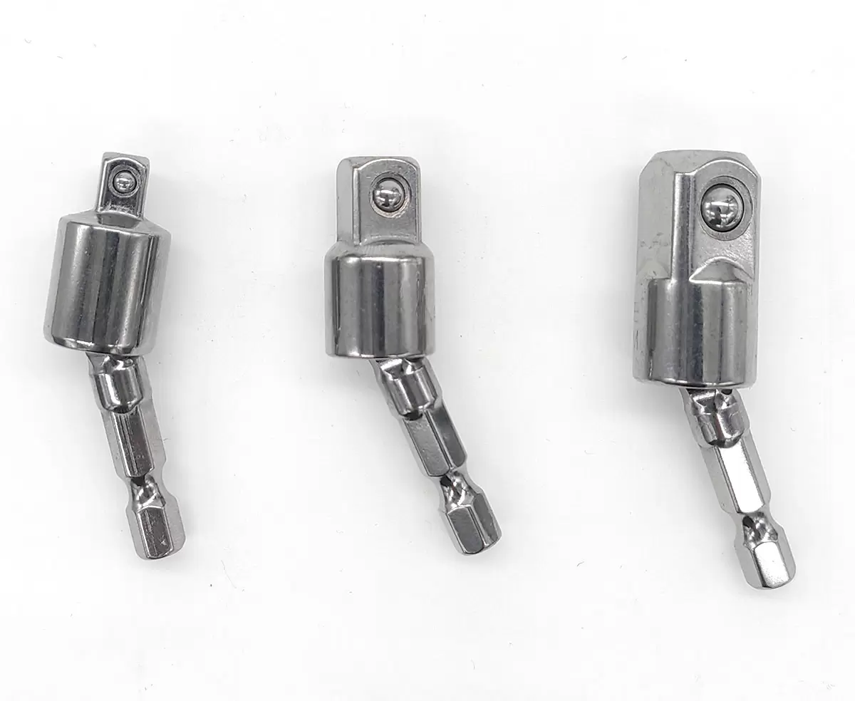 Adattatore per bussole per trapano elettrico con gambo esagonale girevole a 360 gradi